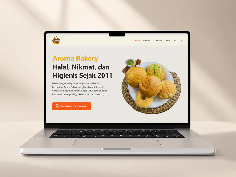 Preview website Aroma Bakery