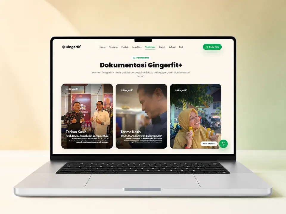 Preview website Gingerfit Plus